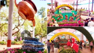 Pune's PMC Flower Show enchants spectators with vibrant colors at Chhatrapati Sambhaji Maharaj Garden.
