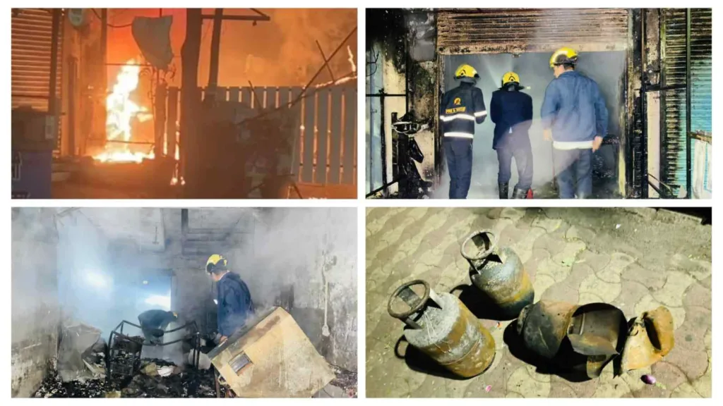 Pune News : Hadapsar Restaurant Fire Sparked by Cylinder Explosion, Swiftly Contained with No Casualties