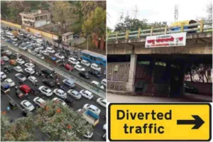 Pune : Traffic snarls on Mangaldas Road due to traffic diversion to facilitate Sadhu Vaswani bridge work