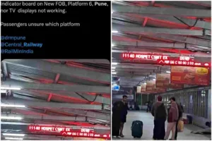 Pune : Non-functional information display board on Pune railway station leaves passengers confused