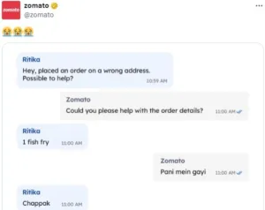 'Ek Machhli, Paani Me Gayi' trend features a hilarious customer chat with Zomato.