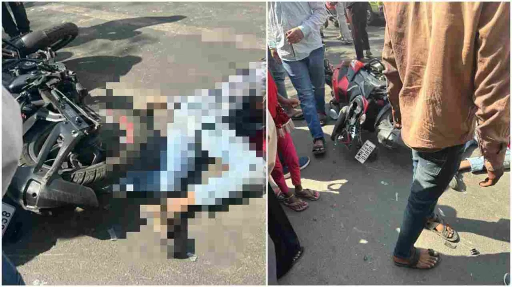 Shocking Accident in Pune : Dumper hits biker on Handewadi Road, 1 dead