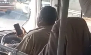 Pune: PMPML Bus Driver Caught Operating Vehicle with One Hand, Phone in the Other