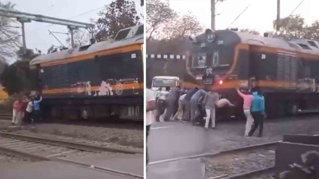 De Dhakka! Railway Staff Push Snag-Hit Coach in Amethi, Video Sparks Debate