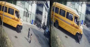 School Bus Driver Hits Two Minor Girls, Flees The Spot