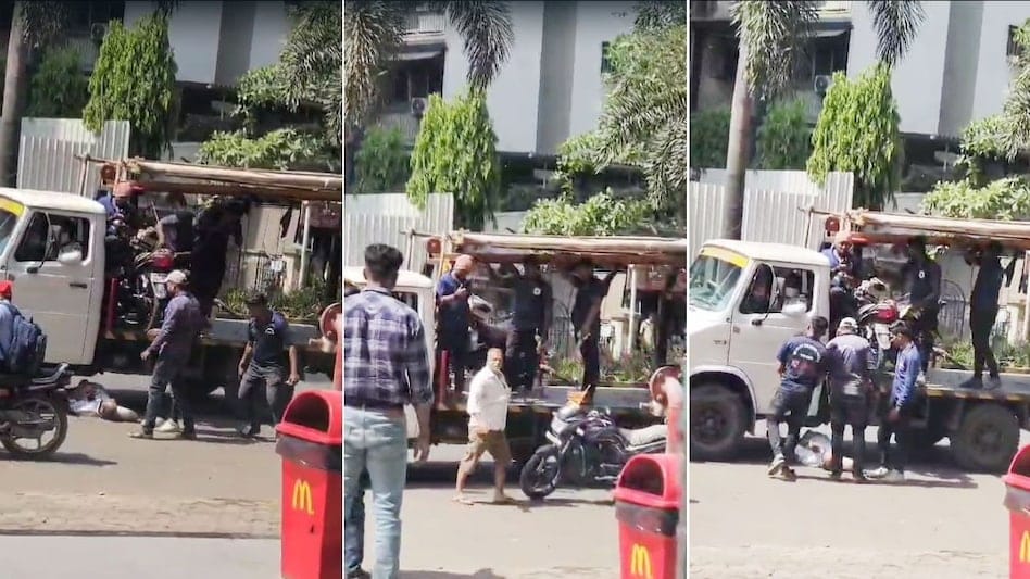 Viral Video shows unusual standoff during vehicle towing