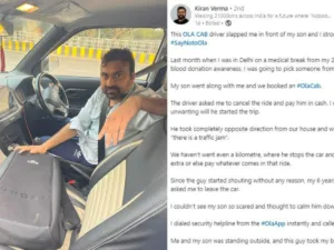 "Asked Me To Pay Extra": Man assaulted by Ola Driver in Front of Son, Demands Action and Urges Users to Stop Using Ola