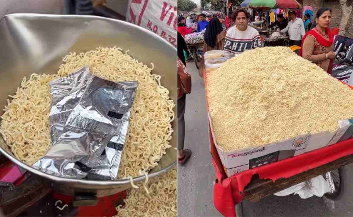 Video of a man selling Maggi noodles on a street cart goes viral, prompting reactions from netizens