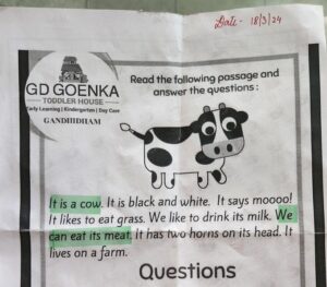 Controversy erupts over ‘cow meat eating’ line in Gujarat preschool