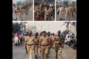 Pune : Kondhwa police holds route march ahead of Lok Sabha elections & festivities