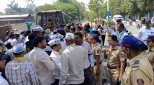 AAP holds fierce protest in Pune over arrest of Delhi CM Arvind Kejriwal