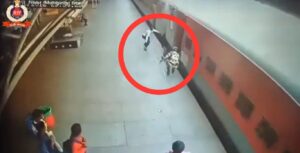 Watch Viral Video : Pune Station Security Personnel's Heroic Act Saves Passenger From Major Mishap