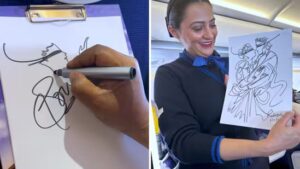 Viral Video: Artist turns IndiGo flight attendant's signature into stunning sketch