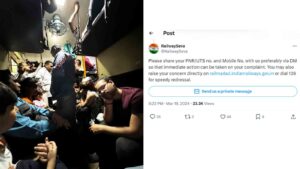 Woman highlights overcrowded conditions in Chetak Express's AC Coach, Railways Respond