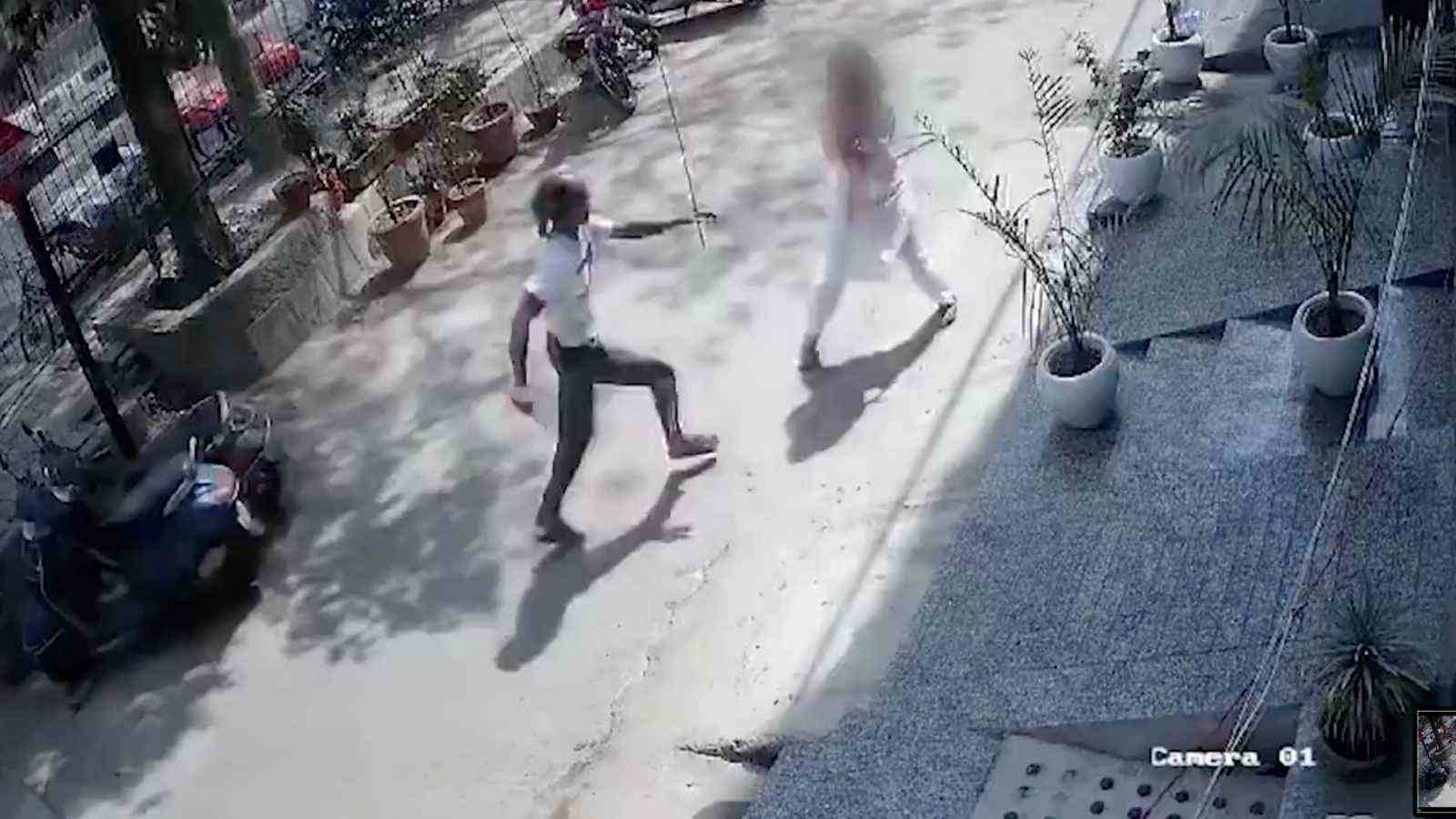 Caught on camera: Delhi man stabs woman multiple times in Mukherjee Nagar for alleged mockery.