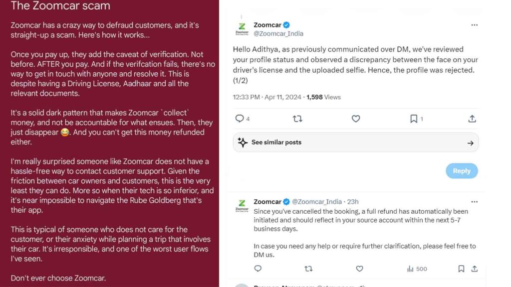 Bengaluru man's allegations against Zoomcar prompt company response