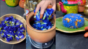Blue Butterfly Pea Ghee Rice: Will you try it? Watch Viral Video