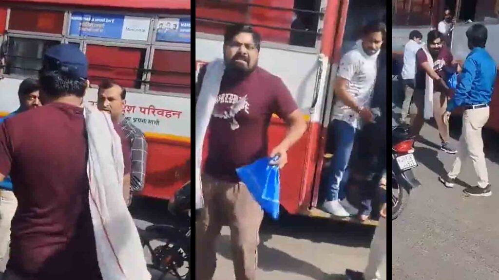 Hilarious bus stoppage argument between passenger and conductor