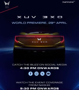 Mahindra XUV 3XO: What to Expect from the Upcoming Subcompact SUV