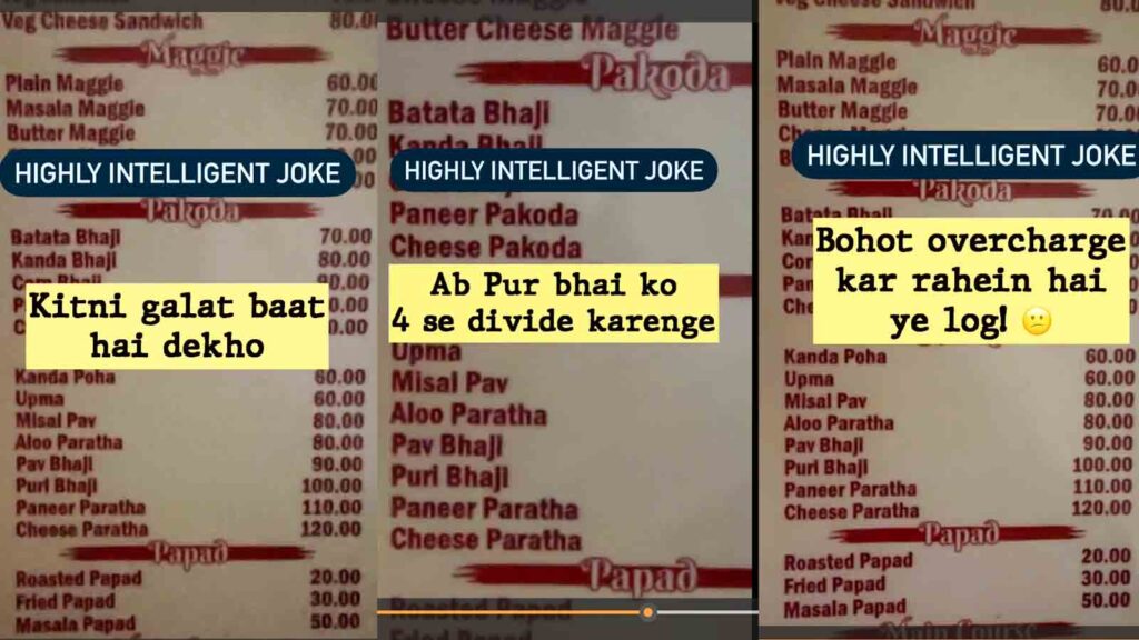 Man’s mathematical analysis of food menu goes viral