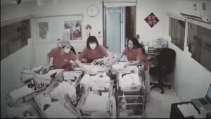 Nurses' heroic actions during Taiwan earthquake Protecting newborns caught on video