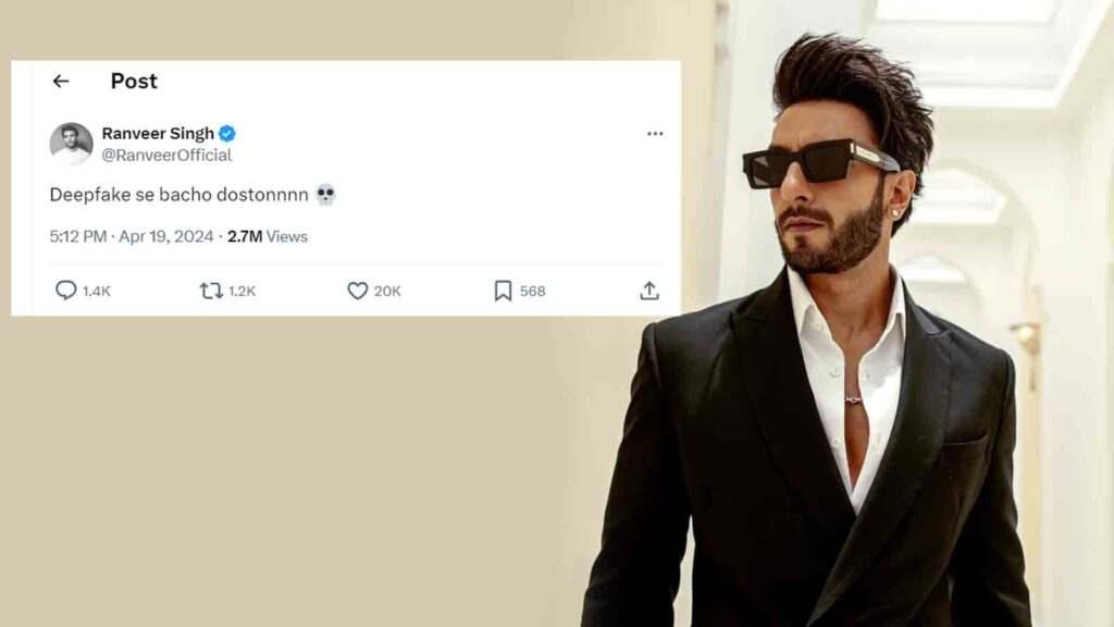 Ranveer Singh Takes Legal Action Against Deepfake Video; Files Complaint with Mumbai Cyber Crime Cell