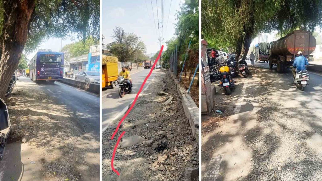 Road Woes Continue At Khadi Machine Chowk Due to Unfinished Resurfacing By PMC