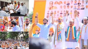 Sanjog Waghere Files Nomination with Strong Support from Aaditya Thackeray and Rohit Pawar in Maval Lok Sabha Seat