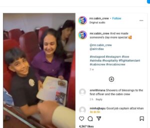 Son's heartfelt birthday surprise for mom aboard Air India Express flight goes viral
