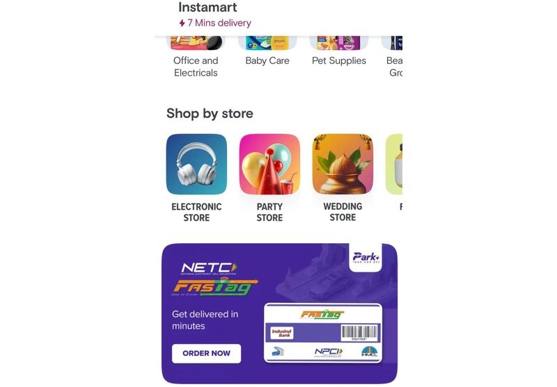 Swiggy Instamart and Park+ Partner to deliver FASTags in under 10 minutes