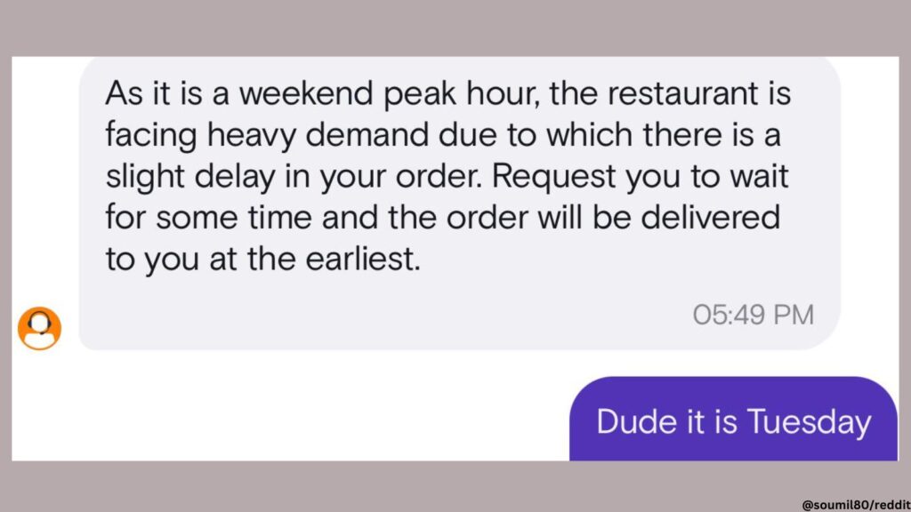 Swiggy's unusual explanation for food delay sparks social media frenzy