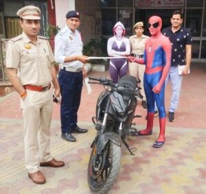 Watch Video: Police Arrest 'Spider Man' and 'Spider Woman' for Reckless Motorcycle Stunts