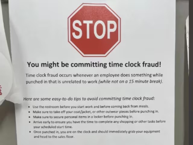 Company's 'Time Clock Fraud' Rules Spark Controversy: Employees Urged to Use Restroom Before Work