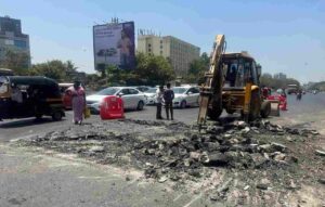 Pune: PMC razes faulty speed breakers from Nagar road, Vadgaon Sheri, Yerwada