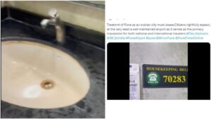 Poorly maintained washrooms at Pune airport grabs netizens’ attention 