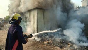 Pune: Massive Fire Engulfs Scrap Warehouse in Mohammadwadi