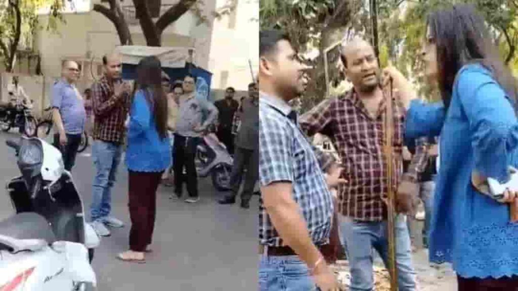 Woman's Aggressive Outburst After Minor Accident