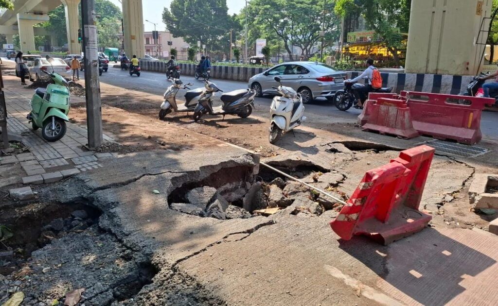 Pune: Storm Washes Away Patchy Road Work On Karve Road, Calls For Action Against Contractor