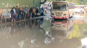 Pre-Monsoon Chaos: Swargate ST Depot Inundated, Passengers Slog Through Stagnant Waters