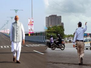 Traffic diversions in place ahead of Prime Minister Narendra Modi’s visit tomorrow in Mumbai.