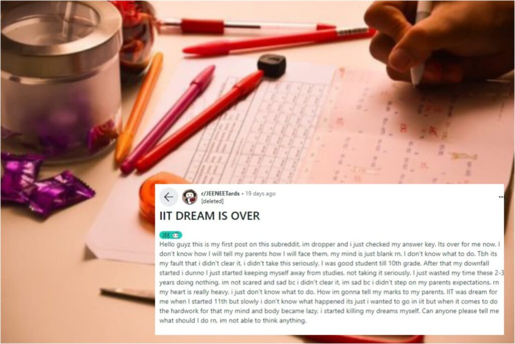 Heartbreaking Reflections of an IIT Aspirant: "I Didn't Step Up to My Parents' Expectations