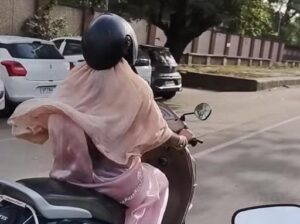 Viral Video: Kanpur Woman's Helmet Creates Hilarious 'Pacman' Effect