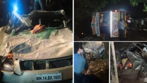 Fatal Accident in Khandala: Container Overturns, 2 Dead and 6 Injured