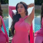 Nora Fatehi’s Viral Video: Stunning Fans in Pink Dress, Raises Temperature with Stylish Poolside Poses