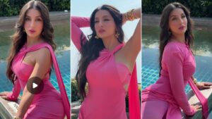 Nora Fatehi's Viral Video: Stunning Fans in Pink Dress, Raises Temperature with Stylish Poolside Poses