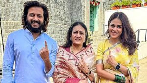 Lok Sabha Elections: Riteish Deshmukh and Genelia, Amit Shah, Gautam Adani, Sharad Pawar, Ajit Pawar Exercise Right to Vote
