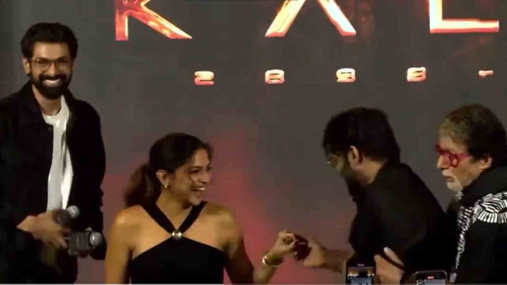 Special moment: Mom-to-be Deepika Padukone escorted on stage by Amitabh Bachchan