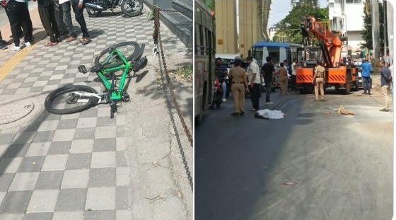 Pune Tragedy: A Crane falls on a cyclist at Karve Road and kills him on the spot