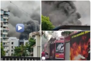 Pune News: Massive fire breaks out at a factory in residential area of Kalewadi
