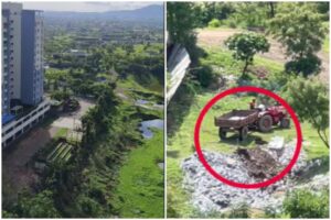 Pune: Unauthorized dumping continues in Autadewadi Lake near Undri